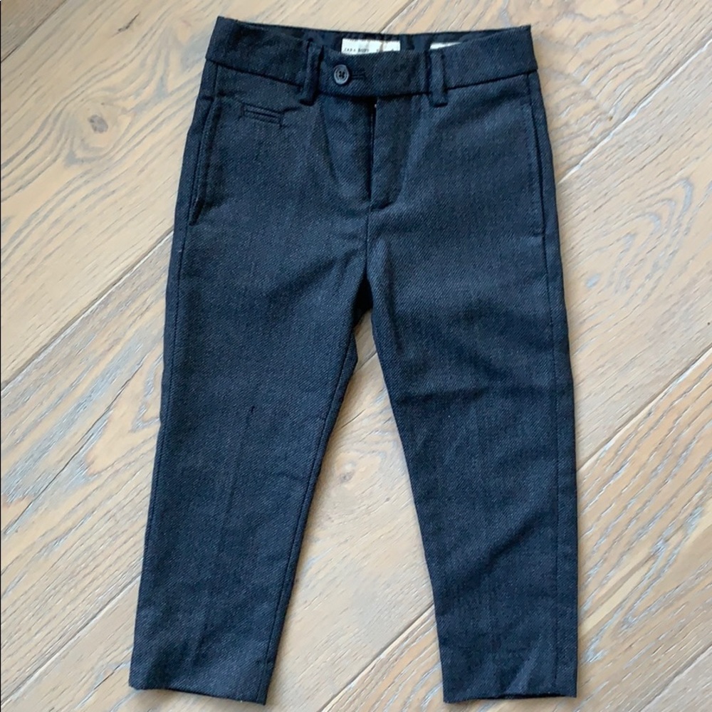 Worn 1x - Zara Boys Lined Wool Pants (size 4)